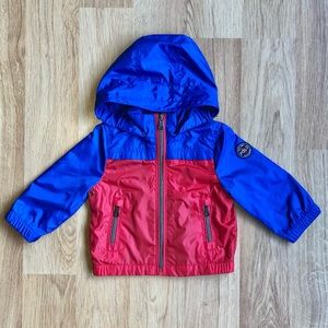 EUC Ralph Lauren Baby Boy Lightweight Lined Coat-Red + Blue, Basically Brand New